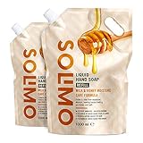 Amazon-Marke: Solimo Flüssige Handseife Nachfüllpackung- Milch- und...