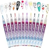 12 Farben Nail Art Pen 3D Nagelkunststift Set,Schönheit,Schmuck,Maniküre...