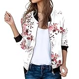 Damen Jacken Übergangsjacken Elegant: Bomberjacke Damen Sommer Dünn Fliegerjacke...