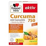 Doppelherz Curcuma 750 mit Curcumin + Vitamin D3 1000 I.E. – Vitamin D...