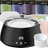 CITHOT Waxing Set, LCD-Display, Silikonschale, Wachswärmer Wachs Haarentfernung mit 400g...