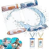 Weeupolfun Aufblasbares Schwimmbett Wasserhängematte, 2 Pcs Tropischer...