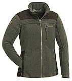 Pinewood Damen Diana Exclusiv Fleece Jacke, Oliv Melange/Wildlederbraun, XL
