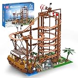 Mould King 11013 Loop Coaster Baustein, Doppelschrauben-Achterbahn mit Motor, MOC...