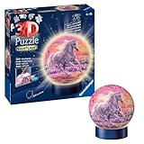 Ravensburger 3D Puzzle 11843 - Nachtlicht Puzzle-Ball Pferde am Strand - 72 Teile - ab 6...