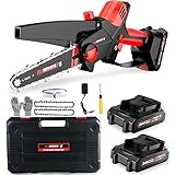 BOBSVILLE mini kettensäge mit akku Professionelle Ausgabe 24V 6 Zoll Kettensäge Mit 2...
