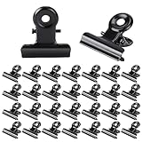 30 Stück Büroklammern Schwarz Kleine Metall klammern Scharnier Clips 22mm...