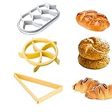 Anicy 3 Stück Brötchenstempel Set - Brotstempel Brot Backen Zubehör, Semmeldrücker...