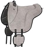 Equinate Reitpad California Wildleder Bareback Pad Reitkissen Pferd Dunkelgrau