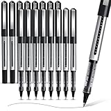 AKARUED Tintenroller Stifte Schwarz- 16 Stück Flüssigtinte Rollerball Stift, 0,5mm...
