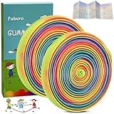 Faburo 2 Stück Gummitwist Kinder mit Anleitung für Hüpfspiele, Hüpfgummi 4m...