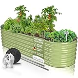 HOFGARTEN 200x60x42cm QuickGrow Metall Hochbeet 6-in-1 | Stahl rostfrei verzinkt...