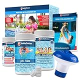 Veddelholzer Mini 4 in 1 Pool Reinigungsset & Spa Poolreiniger, Tester pH,...