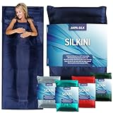 Silkini® - Seidenschlafsack aus 100% Naturseide, Hüttenschlafsack, Inlett,...
