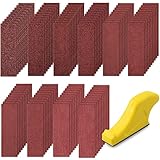 SIQUK 100 Stück Schleifpapier mit Schleifklotz Set, Schleifblätter Körnung...
