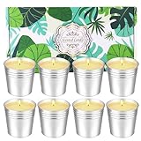 Citronella Kerze Outdoor, 8 Stück Zitronella Kerzen Draußen, Outdoor Kerze Natürliches...