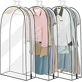 YYDSLEE Wasserdicht Transparent Kleidersäcke Anzug 3 Stück 60x102CM Anzugtasche...
