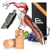 flixhome® - Premium Kellnermesser aus Edelstahl und edlem Holzgriff - Profi...