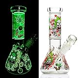 REANICE Glas Bongs Mini Bong Wasserpfeife Becher Tabakpfeife Fluoreszenz Pipe...