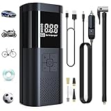 Behozel Elektrische Luftpumpe mit 6000mAh Akku, 150PSI Tragbar Fahrradpumpe für...