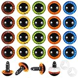 BOHUIZ 20 Stück Sicherheitsaugen für Amigurumi, 15mm Amigurumi Augen mit...