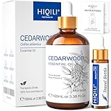 HIQILI Zedernholzöl 100ml, 100% Reines Ätherisches Zedernholzöl, Aromatherapieöl,...