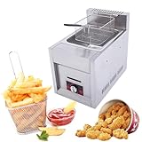 Fritteuse, 6L / 12L Arbeitsplattenkorb-Fritteuse, multifunktionale kommerzielle...