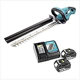 Makita DUH 523 Akku Heckenschere 18V 52cm mit 2x 5,0Ah Akku und Ladegerät