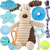 10 Stück Hundespielzeug Welpen Set, Plüsch Hundespielzeug Mit Quietscher, Hundespielzeug...