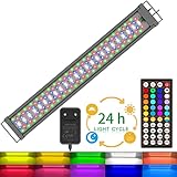 WOINO 110-140cm Aquarium Beleuchtung 36W 216 LEDs Aquarium Lampe,RGBW...