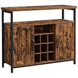 VASAGLE Sideboard, Küchenschrank, Aufbewahrungsschrank, Weinschrank, 2 Türen,...