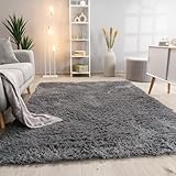 Paco Home Hochflor Teppich Wohnzimmer rutschfest Fellteppich Shaggy Flauschig Weich Modern...
