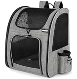 pecute Haustier Rucksack mit Netzfenster XL für 6-10 kg, Tragbare und Faltbare...