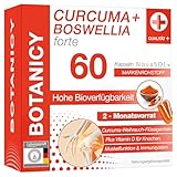 BOTANICY Curcuma + Boswellia forte - 60 Kurkuma Weihrauch Kapseln mit...