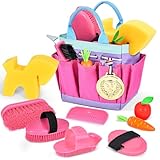 Joellfuner Pflegeset für Pferde mit Tasche, Spielzeug Putzzeug Pferde für...