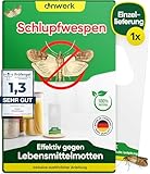 anwerk® Schlupfwespen gegen Lebensmittelmotten - 1 Karte à 1 Lieferung - Effektiv...