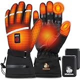 Mia&Coco Beheizbare Handschuhe für Herren Damen, 3 Stufige Beheizte Ski...