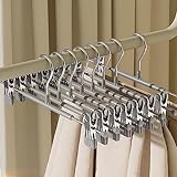 30 cm Hosenbügel Metall,10 Stück Kleiderbügel mit rutschfest Clips,Rockbügel...