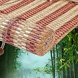 Natürliche Bambusrollos, Sichtschutz Fenster Jalousien Sonnenschutz und Sichtschutz Rollo...