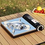 Tragbarer Gaskocher, 3,5KW Outdoor Campingkocher 1 Flammig mit Winddichtem Ring,...