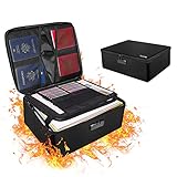 Tamfile Feuerfeste Dokumentenbox, Aufbewahrungsbox 4-Schicht großer Raum, Wasserfeste...
