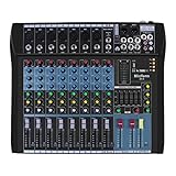 Live Mischpult Micfuns Professionelles 8 Kanal Stereo Sound Mischpult Bluetooth...