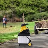 2500W Gartenhäcksler Elektrisch,Messerhäcksler Mit 45L/9Gal...