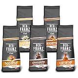 Der-Franz Kaffee Pack, ganze Bohne, aromatisiert, 5 x 500 g (1 x Haselnuss, 1 x Vanille, 1...
