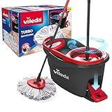 Vileda Turbo 3in1 Komplett Set, Wischmopp mit 3in1 Mikrofaser-Moppkopf, Eimer mit...