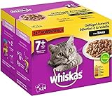 Whiskas 7 + Katzenfutter – Geflügel-Auswahl in Sauce – Hochwertiges Katzenfutter ab...
