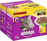Whiskas 7 + Katzenfutter – Geflügel-Auswahl in Sauce – Hochwertiges...