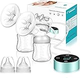 Milchpumpe,PiAEK Elektrische Milchpumpe Doppel Milchpumpe 3 Modi und 10 Saugstufen...