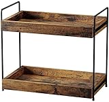 EWEMOSI Standregal Holz Arbeitsplatte Küchenregal mit 2 Ebenen Gewürzregal...