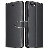 ELESNOW Hülle für iPhone 7 Plus / 8 Plus, Premium Leder Flip Wallet Schutzhülle Tasche...